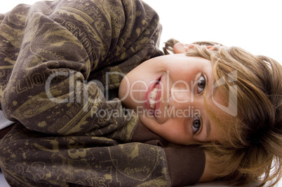 side view of sleeping boy