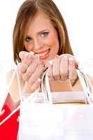 shopping female showing carrybags