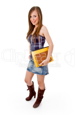 smiling young student with books