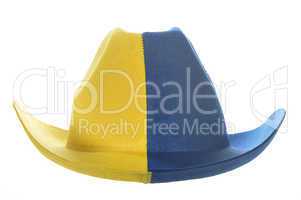 Yellow-blue cowboy hat