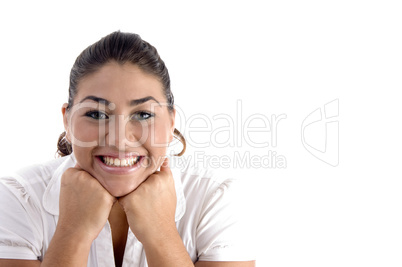 posing glad woman posing glad woman