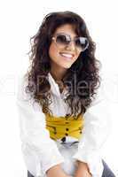 portrait of fashionable girl wearing sunglasses