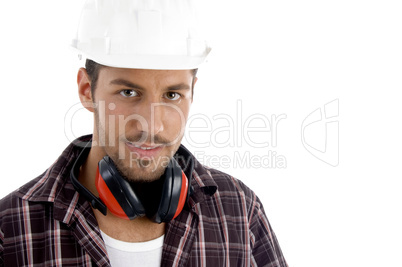 architect posing with headphone