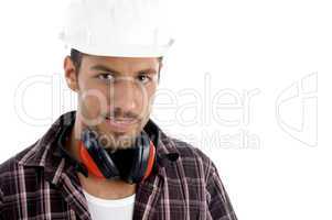 architect posing with headphone