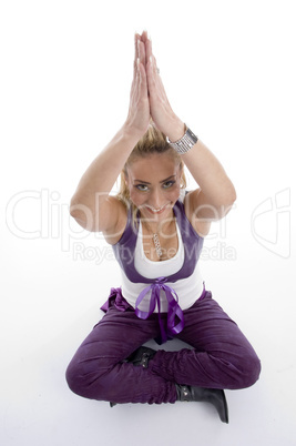 woman doing yoga