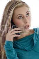 woman talking on cell phone