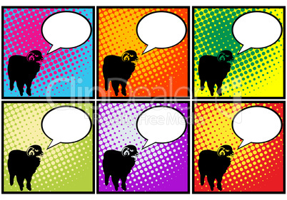 Sheep in pop art