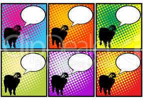 Sheep in pop art