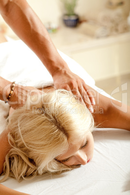 Woman at spa resort