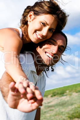 Young couple at out-park