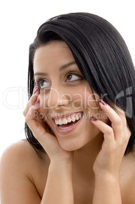 close up of smiling young woman