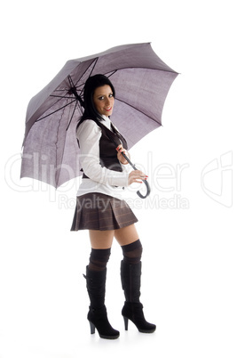 woman under an umbrella