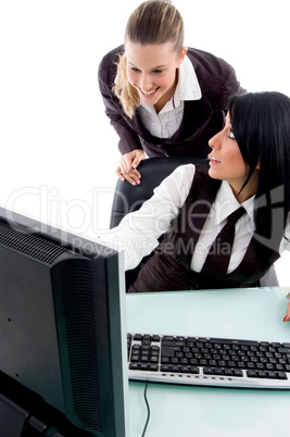 professional women happy after getting result by internet