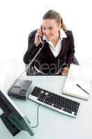 young executive talking on phone