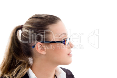 portrait of woman looking sideways