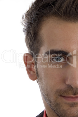 half length of man's face