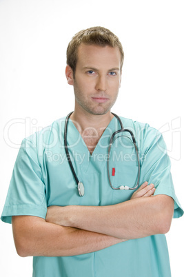 portrait of young doctor with stethoscope