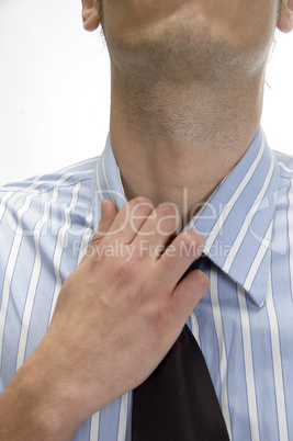 adult man itching his neck