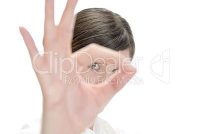 lady showing ok sign
