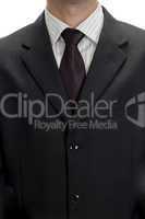 chest view of businessman