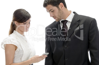 woman dialing numbers to her mobile