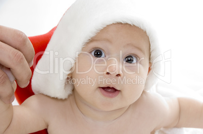 little santa looking at camera