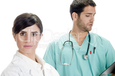 beautiful nurse with handsome doctor