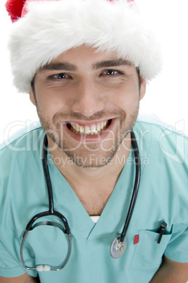 smiling doctor with stethoscope