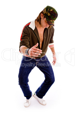 front view of man dancing