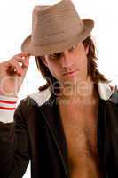 portrait of young man wearing hat