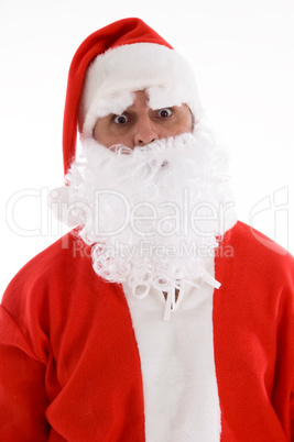 santa with his eyes popped out