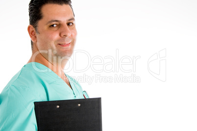 medical man with reports