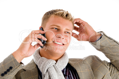 businessman busy with his phone call