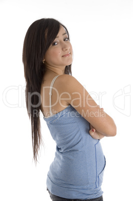 beautiful teen with folded hands