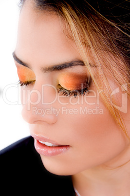 top view of female's eye shadow