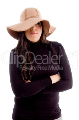 beautiful woman wearing hat