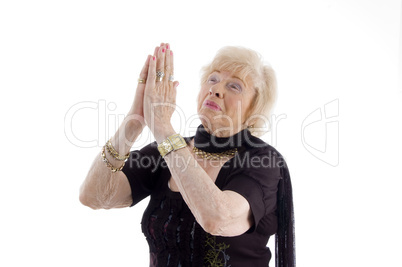 praying old woman