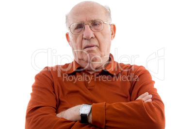 old man with crossed arms
