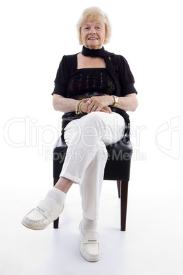 grandmother sitting on chair