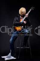 Man - guitar player cosplay anime character