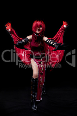 red fury girl cosplay anime character