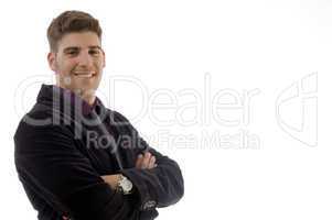 businessman posing with arms crossed