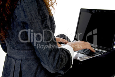 female with laptop