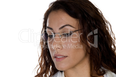 closeup of woman face