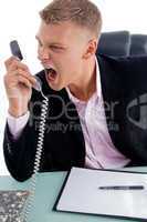 angry ceo shouting on phone