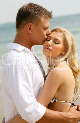 Young couple kissing