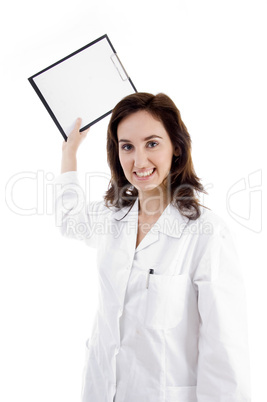 male doctor with prescription notepad