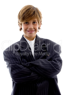 front view of smiling young executive