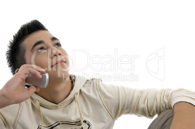 boy talking on cell phone