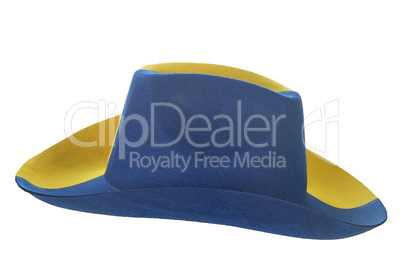 Yellow-blue cowboy hat